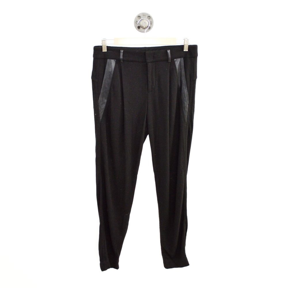 Vince Leather Trim Relaxed Pant #127-91 size 6